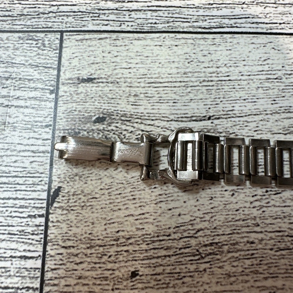 Goldette Silvertone Chain Rectangular Link Bracel… - image 2